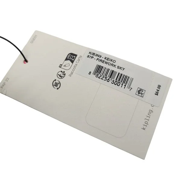 Kipling Machida Crossbody Shoulder Bag – Black Lightweight Nylon 10.75"x7.5" - Picture 5 of 5